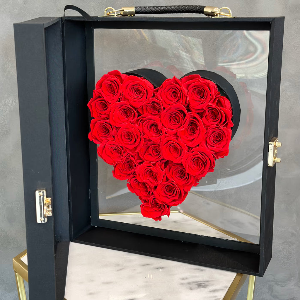 Preserved Roses In the Mirror Heart