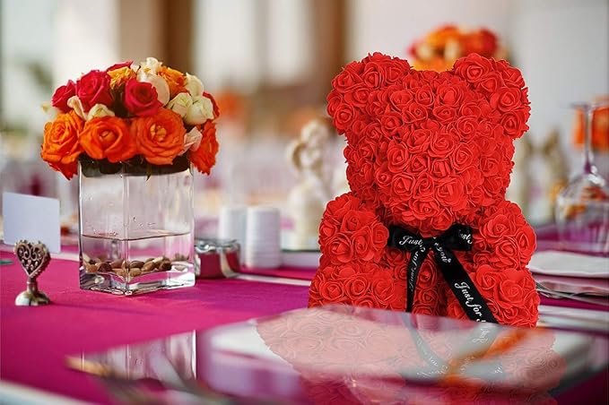 Premium Rose Bear Hand Made Teddy Bear