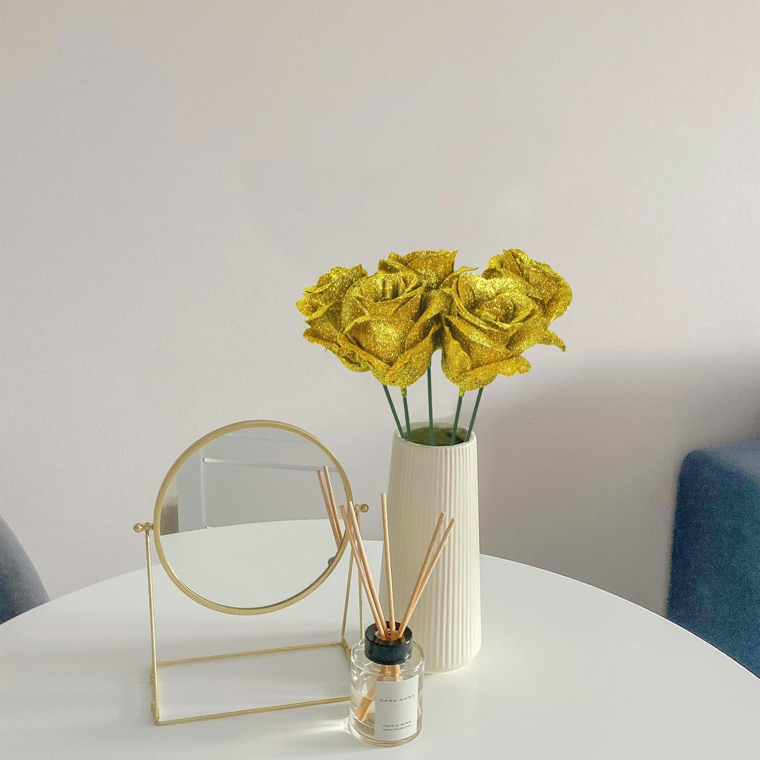 Rose 24k Gold Foil Trim Dipped Plated Golden Rose