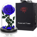 Premium Preserved Roses Royal Blue Roses in Glass Dome
