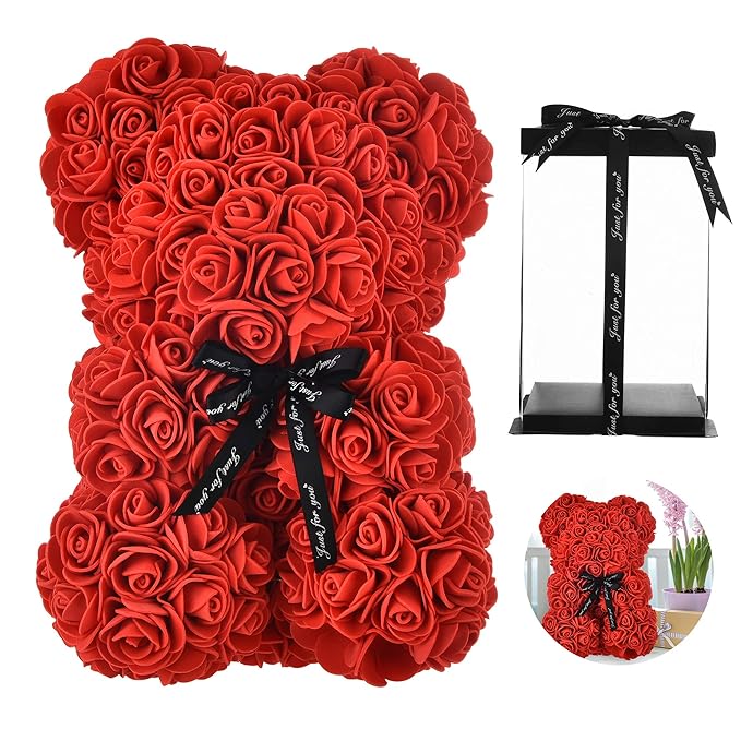 Premium Rose Bear Hand Made Teddy Bear
